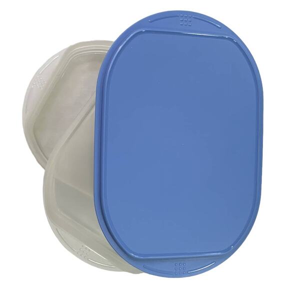 Tupperware Fridge Stackables  Cold Cuts Deli Meat Luncheon Container Blue Lid - Picture 2 of 16